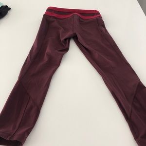 Maroon Red Lululemon Leggings